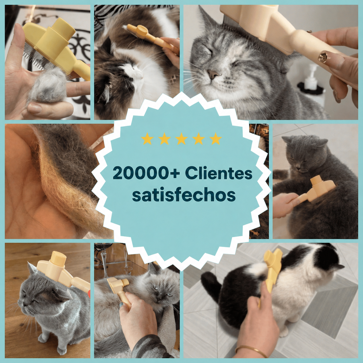 Cepillo antiepelo para gatos