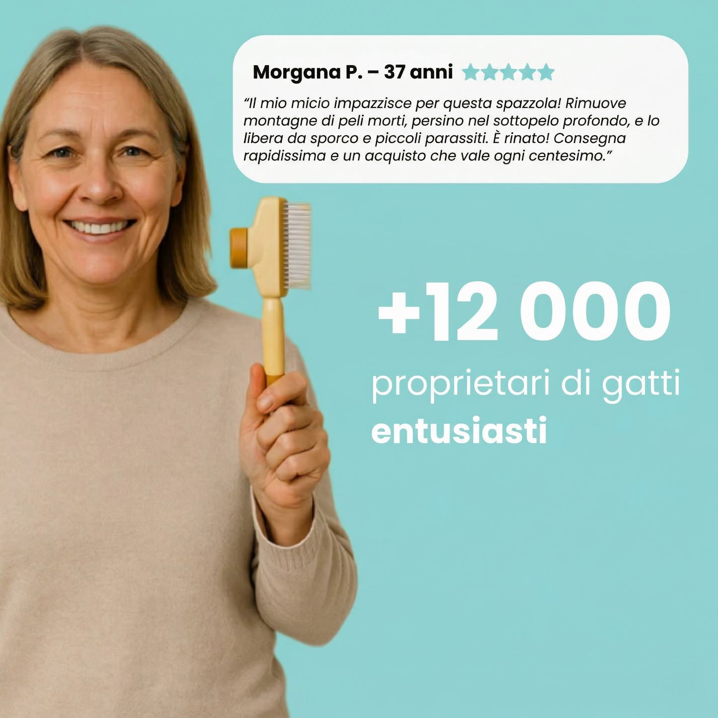 Spazzola antipeli per gatti