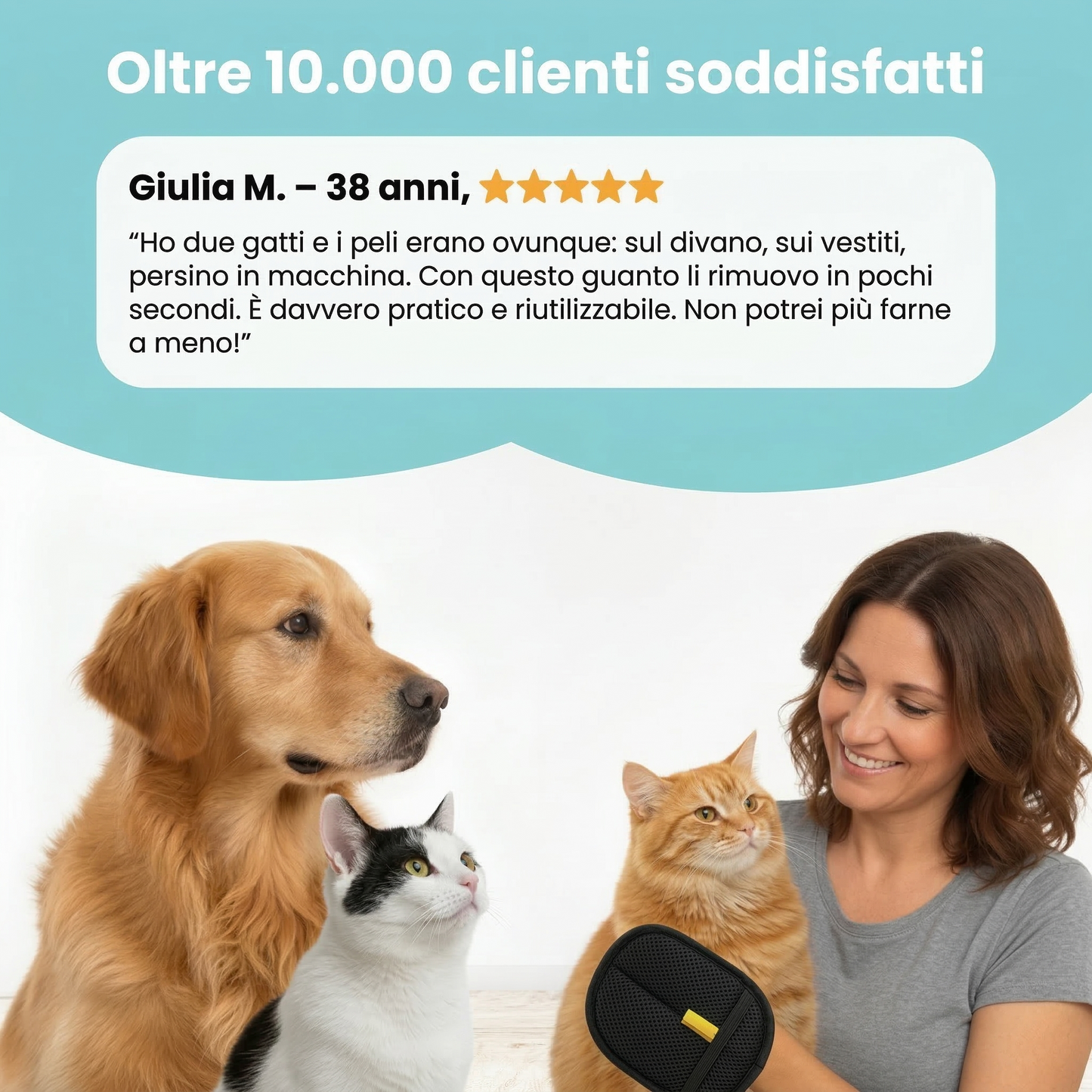 PelFree™ – Guanto Antipeli Riutilizzabile